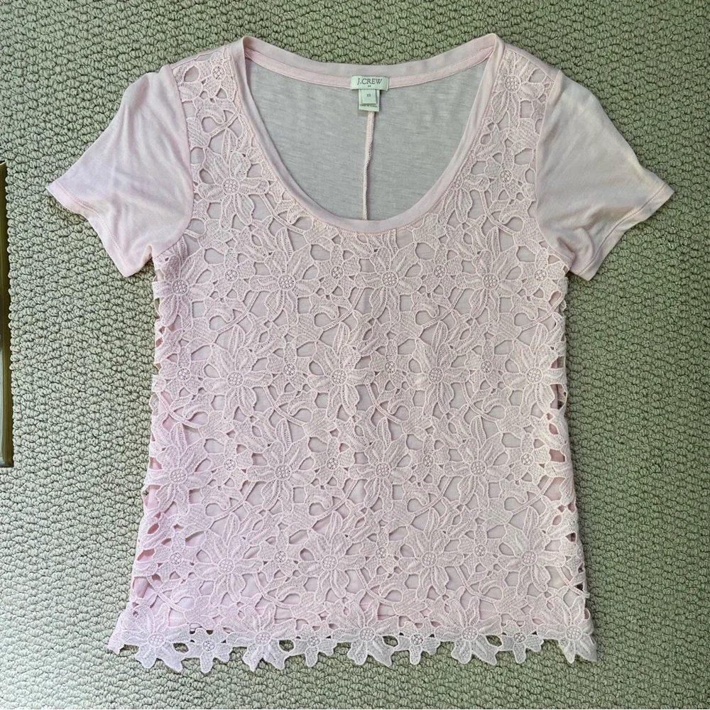 J.Crew Factory Lace Front Top - Picture 1 of 7